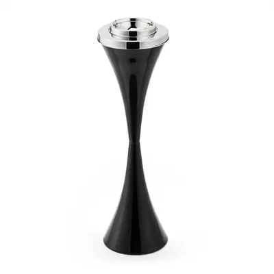Cenicero independiente exterior/interior de pie columna para fumadores 55,6cm – Negro