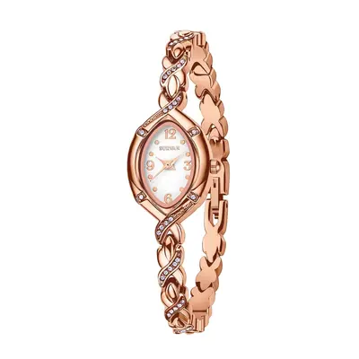 Women's Ellipse Dress Quartz Watch Mini Waterproof Fashion Strap – Rose Gold