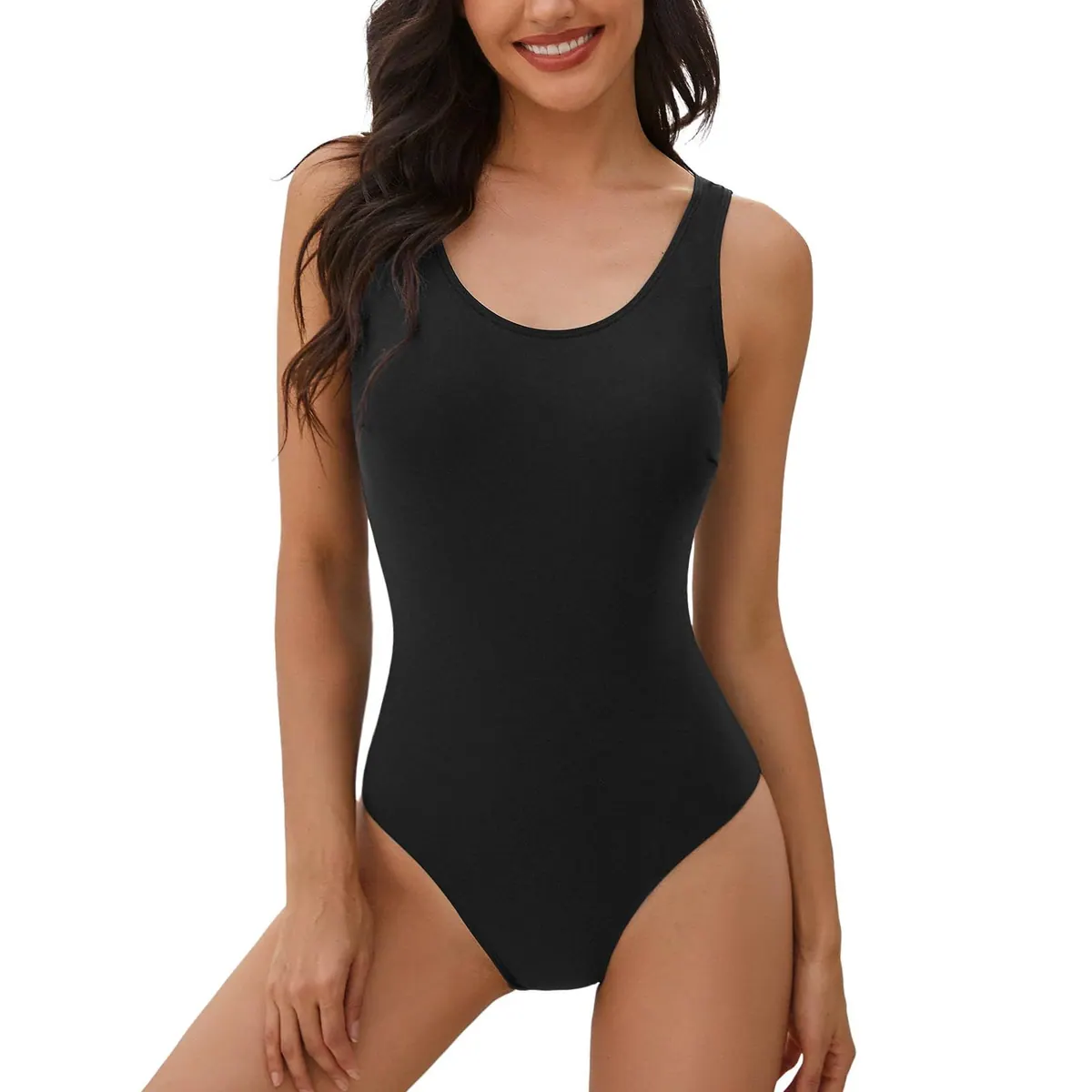 heekpek Traje de Baño Control de Barriga para Mujer Sin Espalda – Gradiente