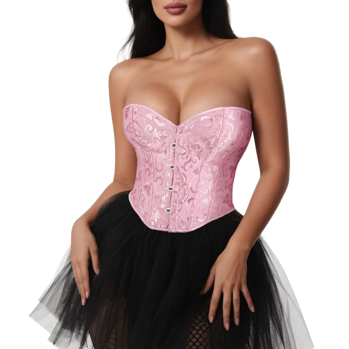 Top corsé Bustier Encaje Overbust – Rosa M